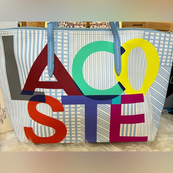 Lacoste Tote with Zipper Top Closure - Picture 2 of 8